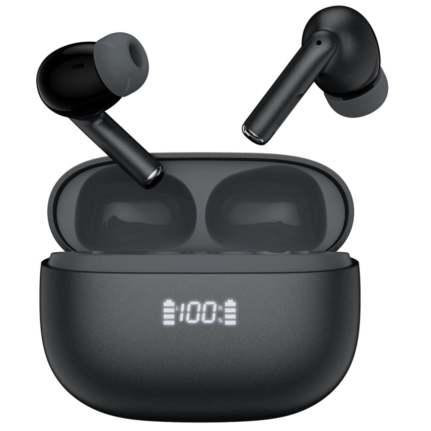Auriculares inalámbricos con ANC+ENC 300mAh negro