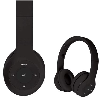 Auriculares inalámbricos con micrófono 400 mAh negro