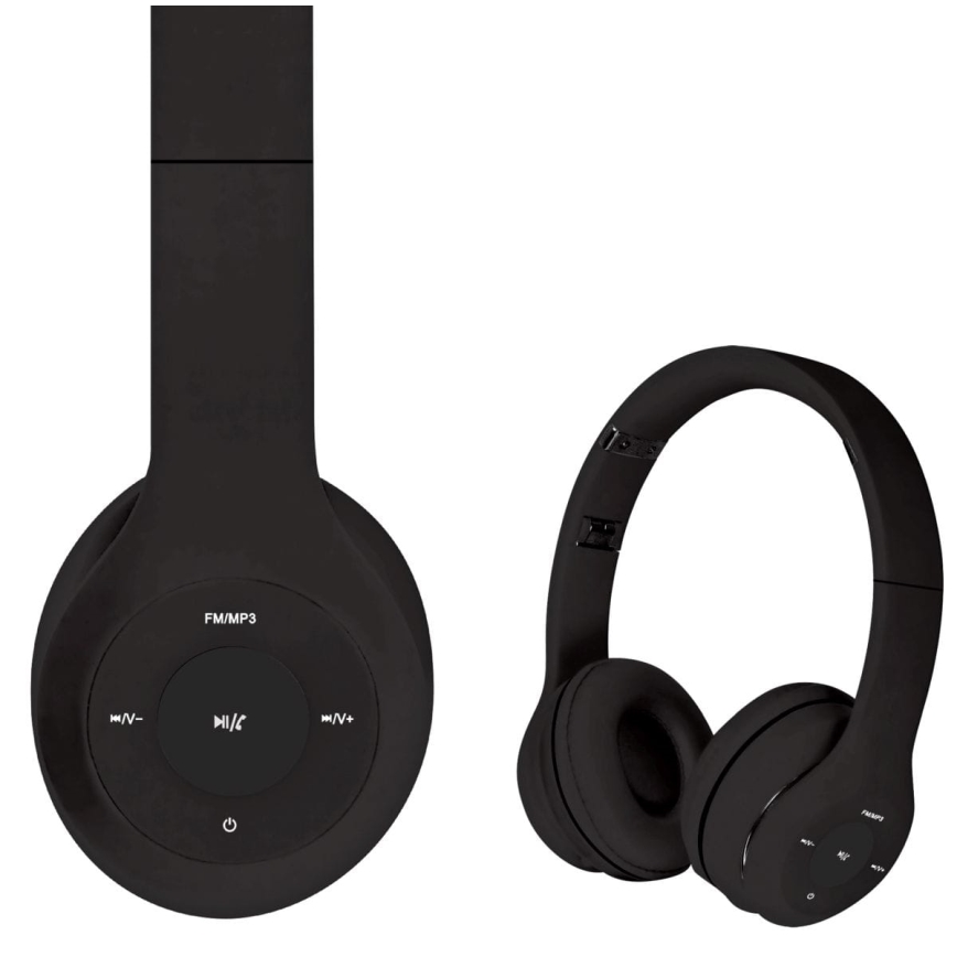 Auriculares inalámbricos con micrófono 400 mAh negro