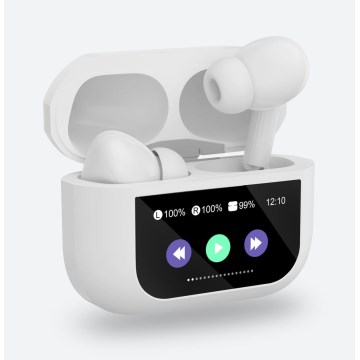 Auriculares inalámbricos con pantalla LCD 300 mAh + 2x 30 mAh blanco