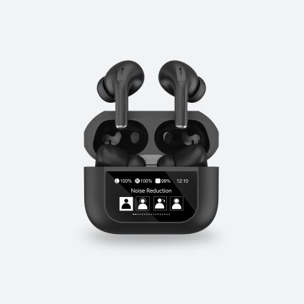 Auriculares inalámbricos con pantalla LCD negro