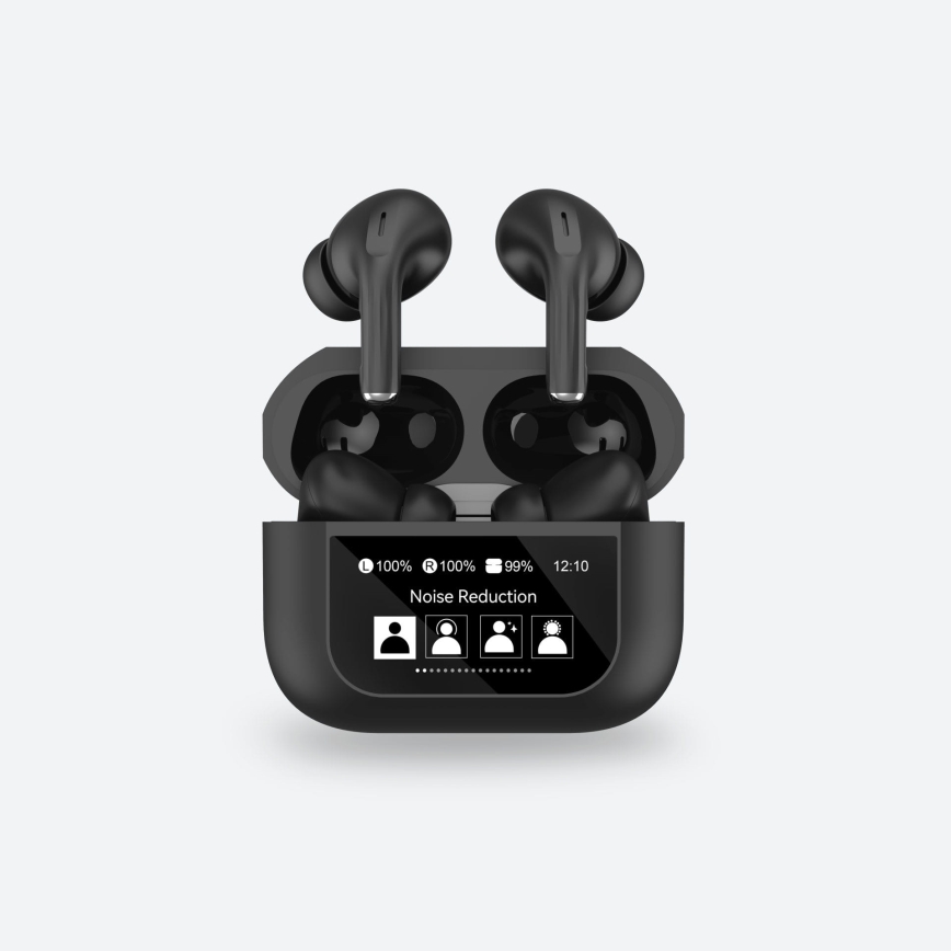 Auriculares inalámbricos con pantalla LCD negro