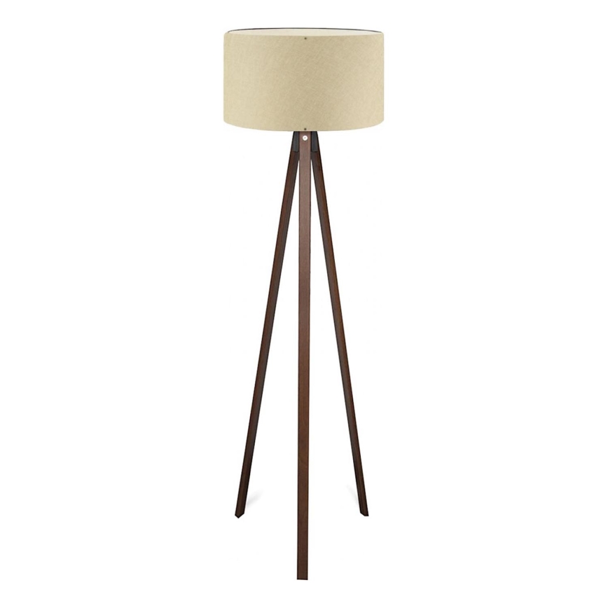 AYD 1xE27/40W/230V lámpara de pie beige/marrón
