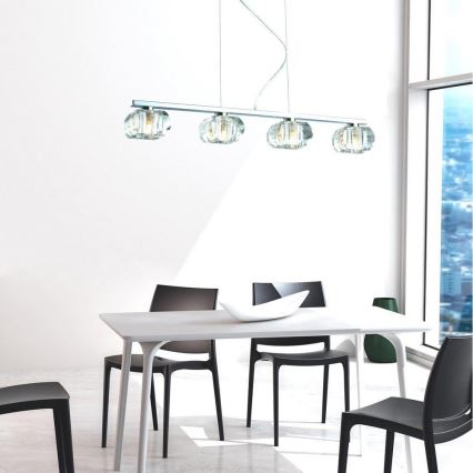 Azzardo AZ0493 - Lámpara suspendida con alambre RUBIC 4xG9/40W/230V