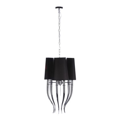 Azzardo AZ1345 - Lámpara araña con cadena DIABLO 6xE14/11W/230V negro