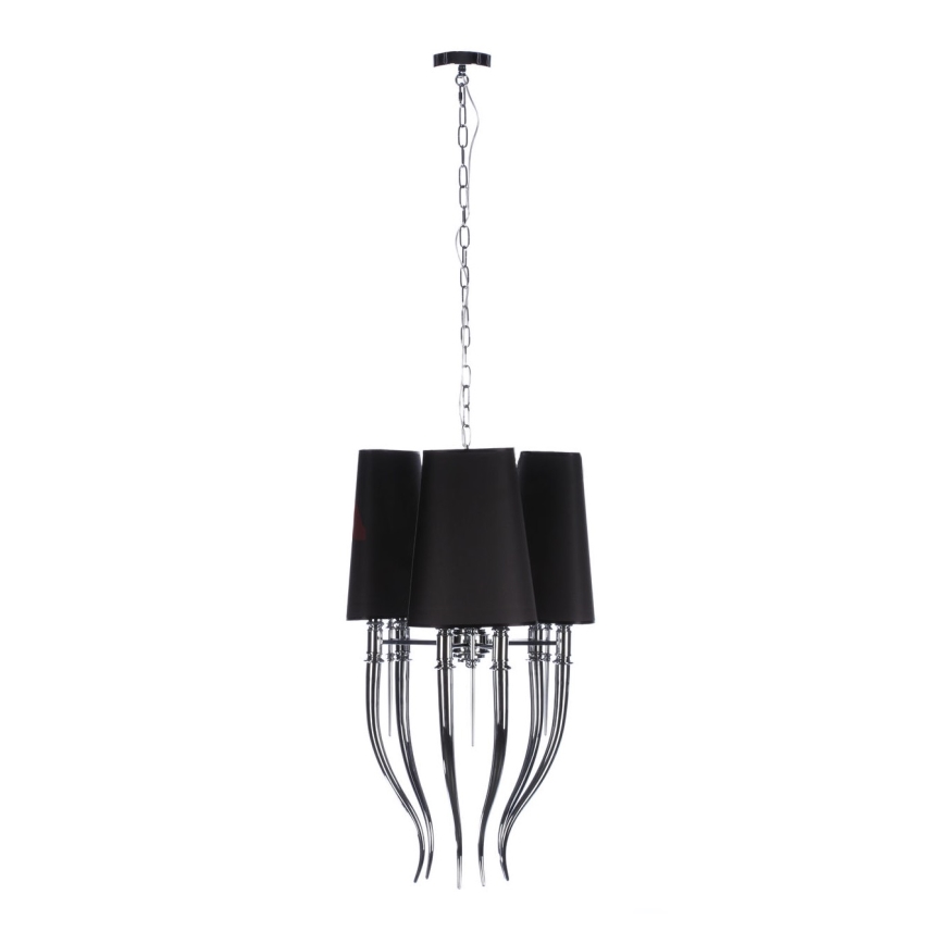 Azzardo AZ1345 - Lámpara araña con cadena DIABLO 6xE14/11W/230V negro