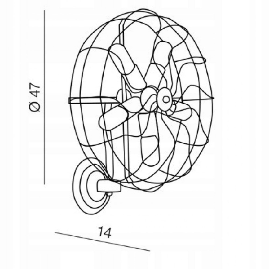 Azzardo AZ1349 - Aplique FAN 5xE27/60W/230V