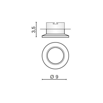 Azzardo AZ1482 - Lámpara empotrable ADAMO 1xGU10/50W/230V
