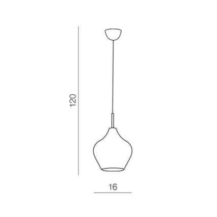 Azzardo AZ2148 - Lámpara suspendida con alambre AMBER MILANO 1xG9/40W/230V