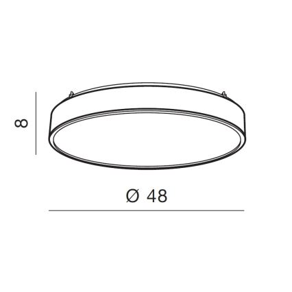 Azzardo AZ2716 - Plafón LED regulable COLLODI 1xLED/50W/230V + control remoto
