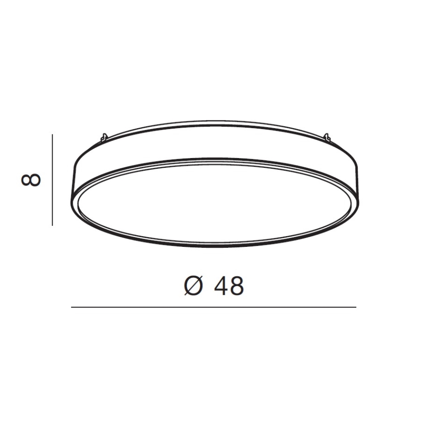 Azzardo AZ2716 - Plafón LED regulable COLLODI 1xLED/50W/230V + control remoto