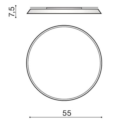 Azzardo AZ2739 - Luminaria de techo LED CORTONA LED/50W/230V 4000K