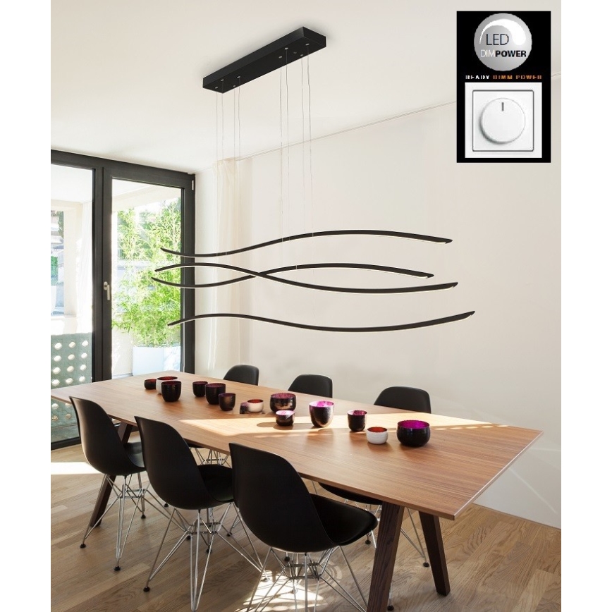 Azzardo AZ2912 - LED Lámpara colgante regulable WAVES 4xLED/70W/230V