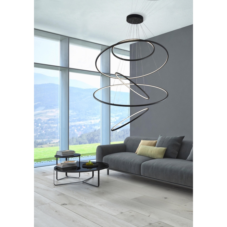 Azzardo AZ3138 - Lámpara de araña LED regulable WHEEL LED/190W/230V