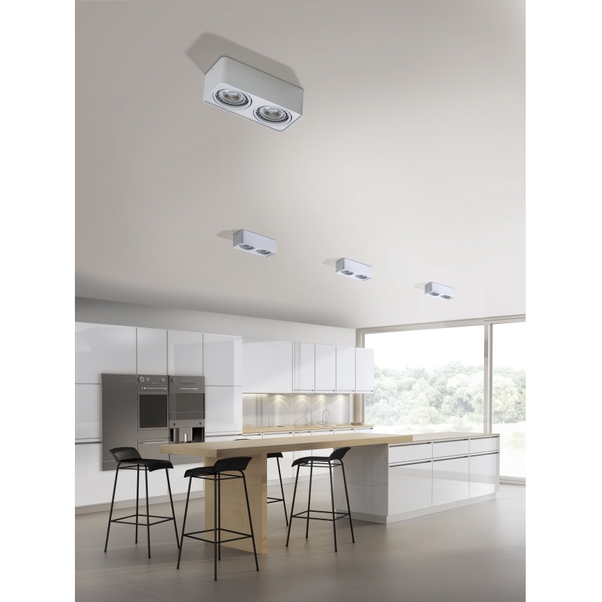 Azzardo AZ4132 - Foco PAOLA 2xGU10-ES111/16W/230V blanco