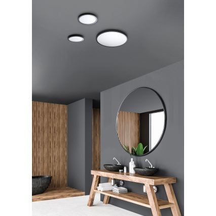 Azzardo AZ4243 - Plafón LED MALTA LED/24W/230V diá. 30 cm negro