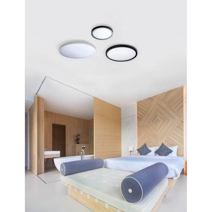 Azzardo AZ4243 - Plafón LED MALTA LED/24W/230V diá. 30 cm negro