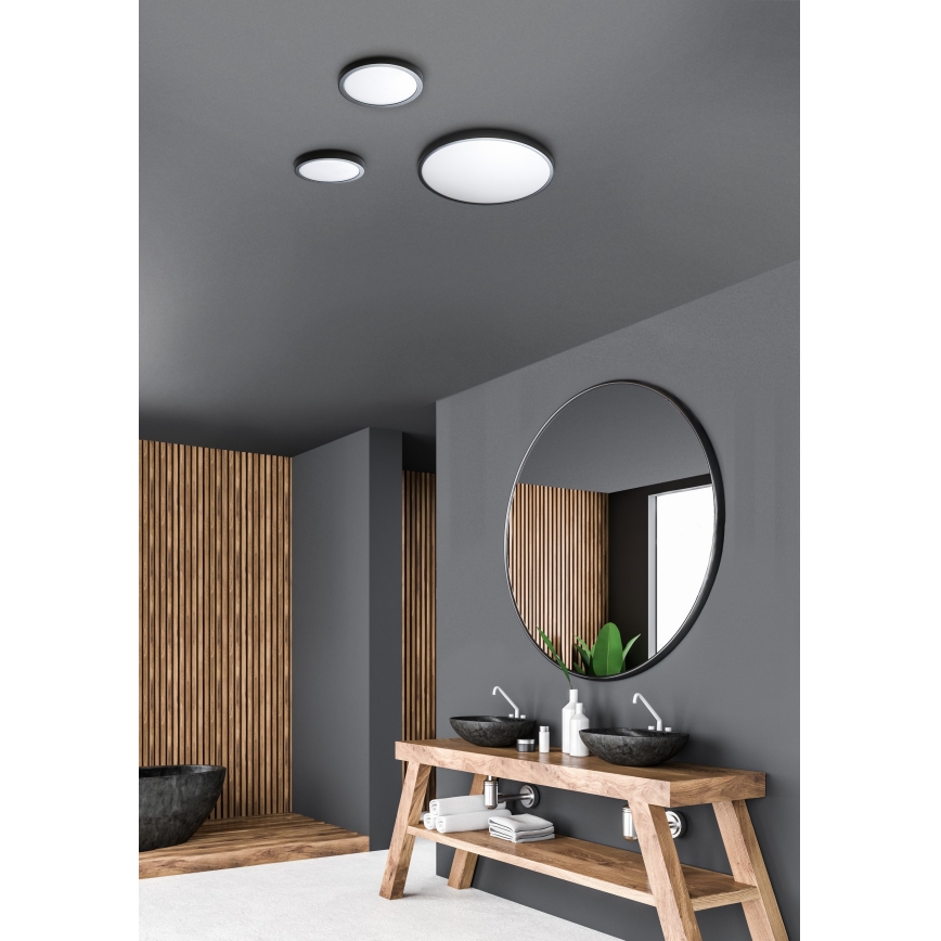 Azzardo AZ4251 - Plafón LED MALTA LED/40W/230V diá. 50 cm 3000K negro