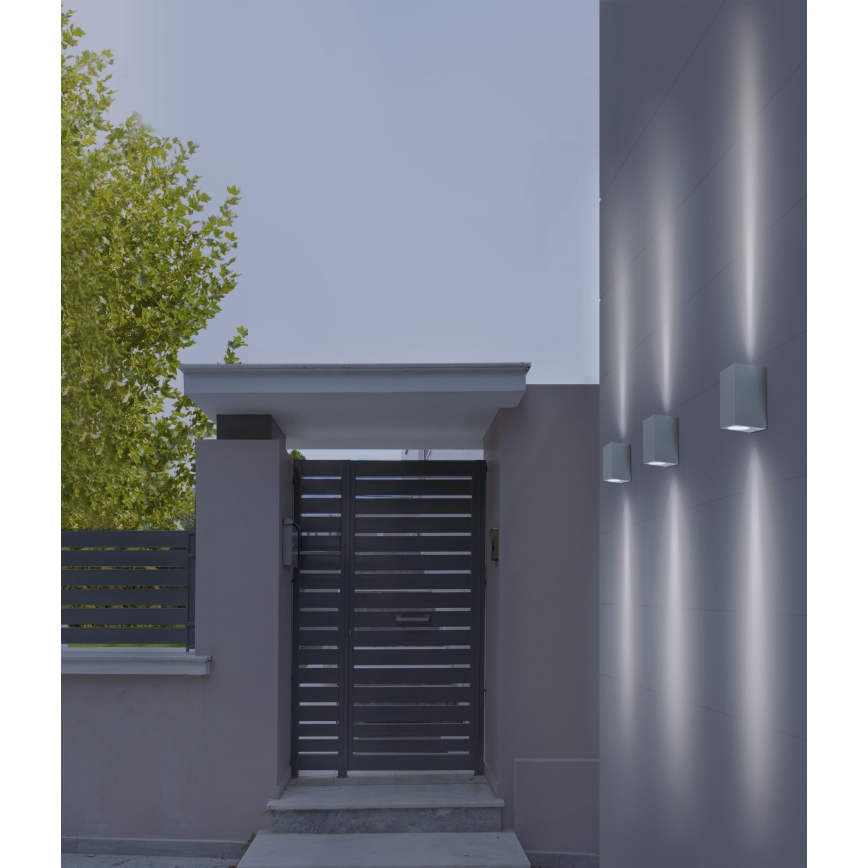Azzardo AZ4267 - Aplique de exterior RIMINI 1xGU10/35W/230V IP54 cuadrado