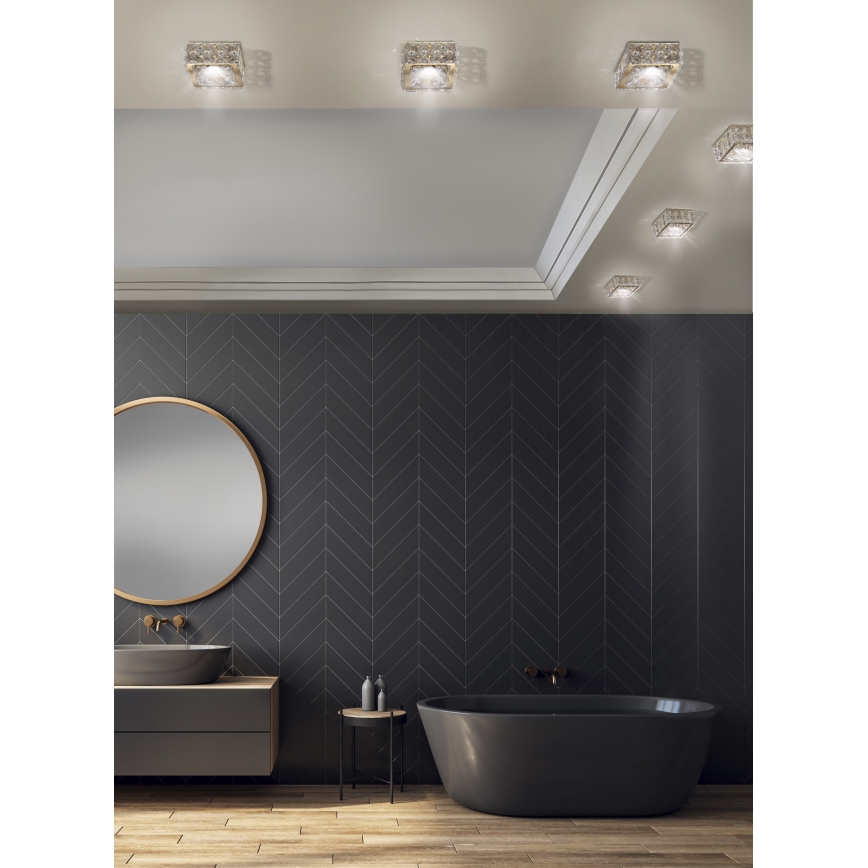Azzardo AZ4414 - Lámpara empotrada ESTER 1xGU10/50W/230V cuadrado negro