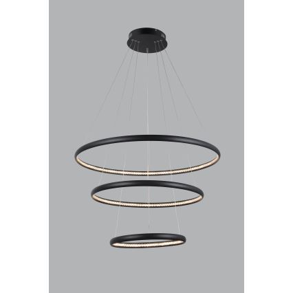 Azzardo AZ4428 - Lámpara LED colgante BRIGHTON LED/55W/230V negro