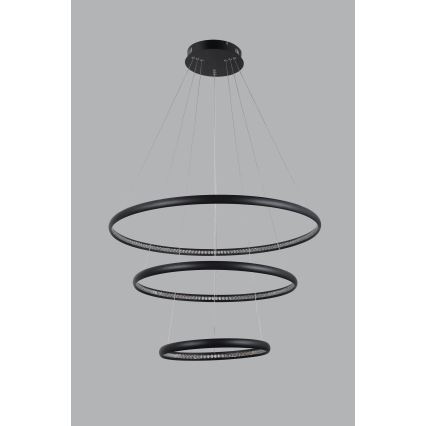 Azzardo AZ4428 - Lámpara LED colgante BRIGHTON LED/55W/230V negro