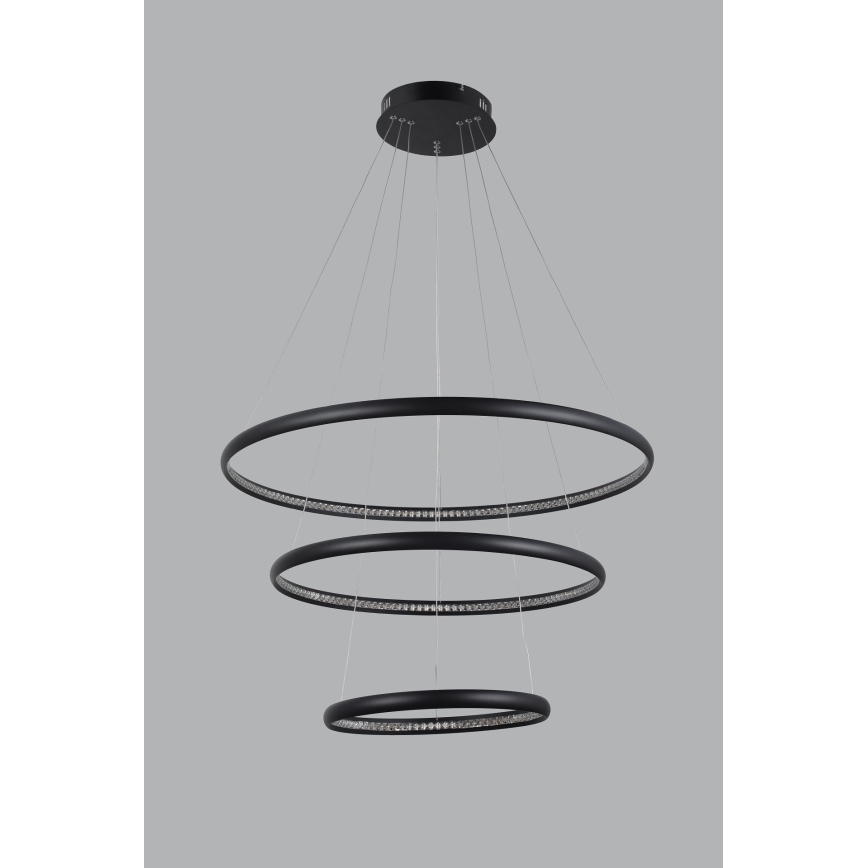 Azzardo AZ4428 - Lámpara LED colgante BRIGHTON LED/55W/230V negro