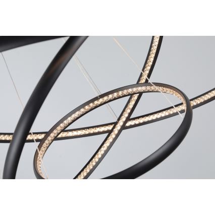 Azzardo AZ4428 - Lámpara LED colgante BRIGHTON LED/55W/230V negro