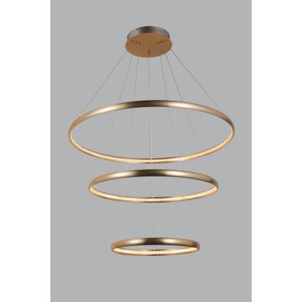 Azzardo AZ4429 - Lámpara LED colgante BRIGHTON LED/55W/230V dorado