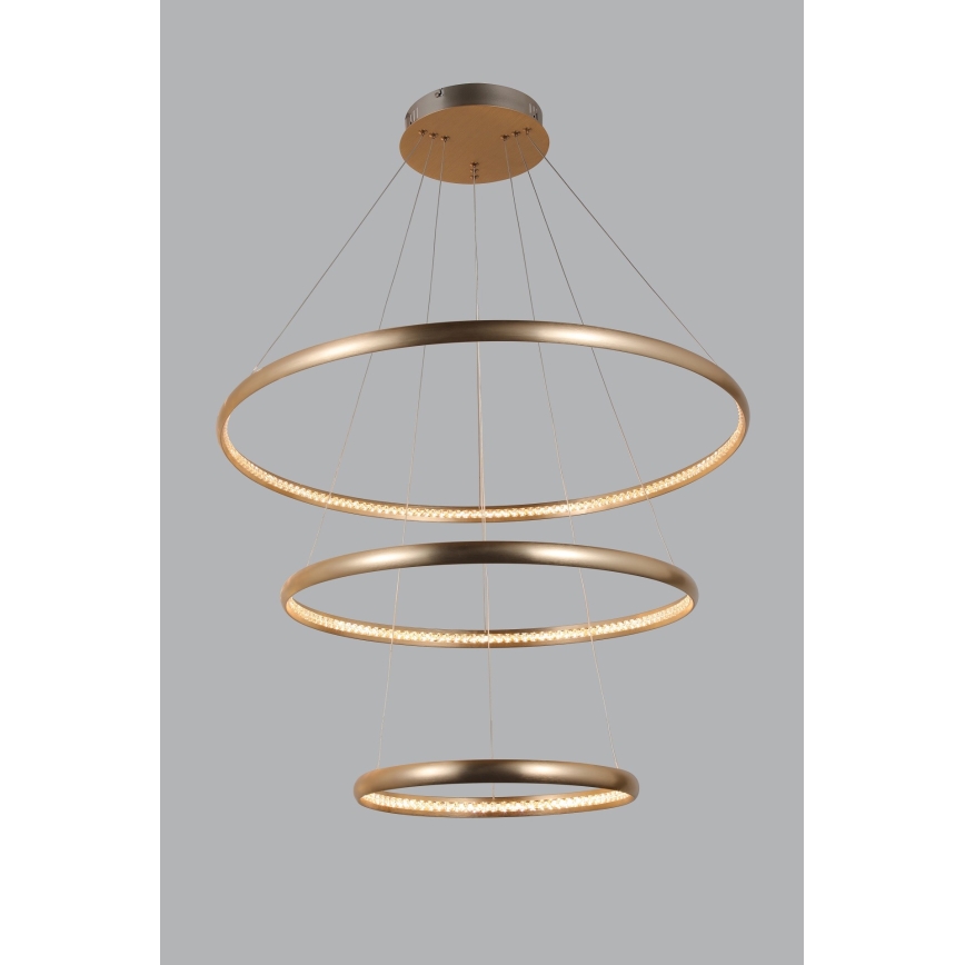 Azzardo AZ4429 - Lámpara LED colgante BRIGHTON LED/55W/230V dorado