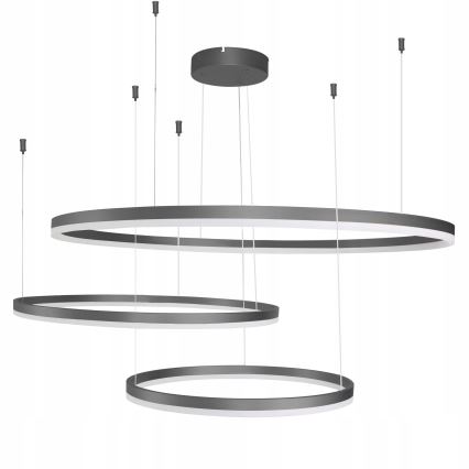 Azzardo AZ4707 - Lámpara LED colgante HALO LED/130W/230V negro