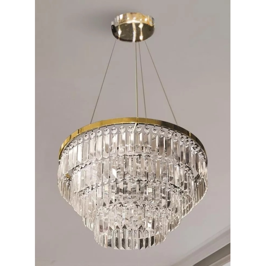 Azzardo AZ4906 - Araña de cristal SALERNO 12xG9/40W/230V