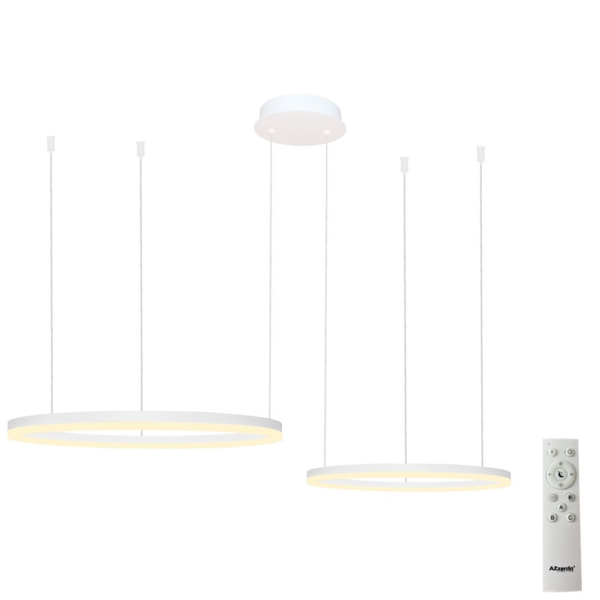 Azzardo AZ4977 - Lámpara de araña LED regulable HALO LED/90W/230V blanco + control remoto