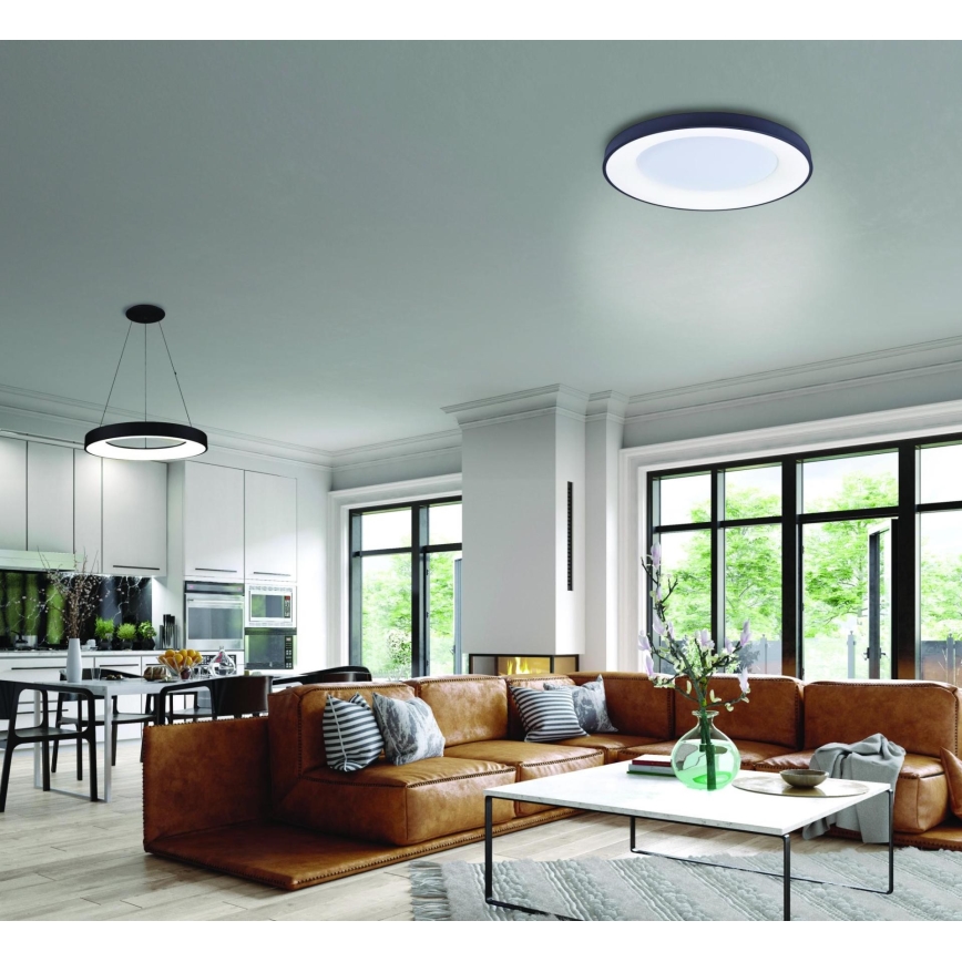 Azzardo AZ4987 - Plafón LED SANTANA LED/30W/230V negro