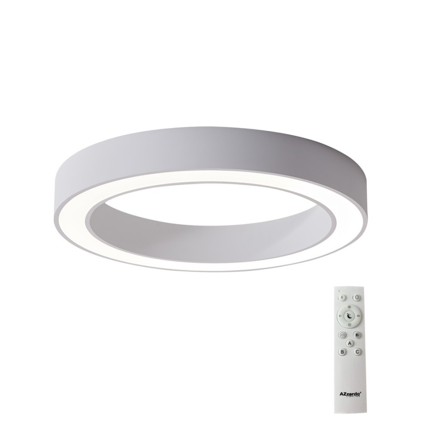 Azzardo AZ5031 - Plafón LED regulable MARCO LED/50W/230V blanco + control remoto