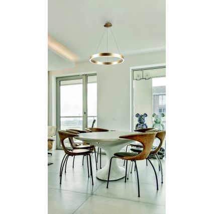 Azzardo AZ5045 - Lámpara de araña LED regulable MARCO LED/50W/230V dorado + control remoto