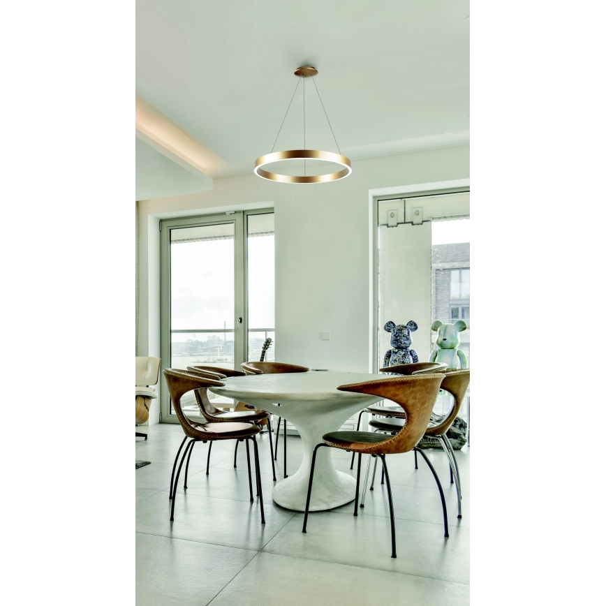 Azzardo AZ5045 - Lámpara de araña LED regulable MARCO LED/50W/230V dorado + control remoto