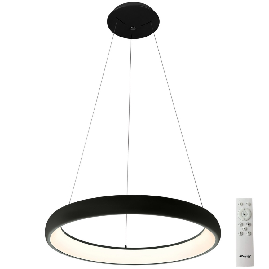 Azzardo AZ5063 - Lámpara de araña LED regulable ANTONIO LED/50W/230V negro + control remoto
