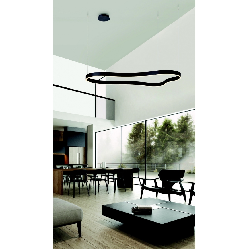 Azzardo AZ5093 - Lámpara de araña LED regulable MIRABELLA LED/60W/230V negro