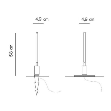 Azzardo AZ5337 - Lámpara LED de exterior FREDO LED/6W/230V IP54 58 cm