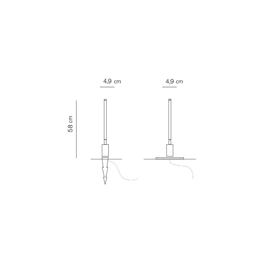 Azzardo AZ5337 - Lámpara LED de exterior FREDO LED/6W/230V IP54 58 cm