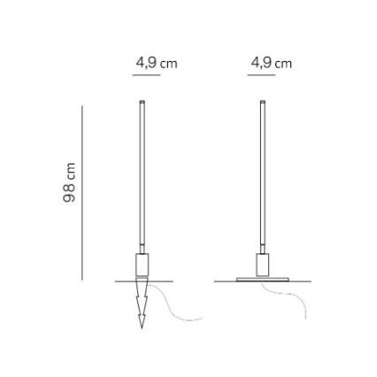 Azzardo AZ5338 - Lámpara LED de exterior FREDO LED/12W/230V IP54 98 cm