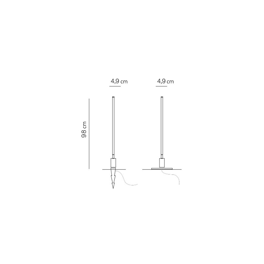 Azzardo AZ5338 - Lámpara LED de exterior FREDO LED/12W/230V IP54 98 cm
