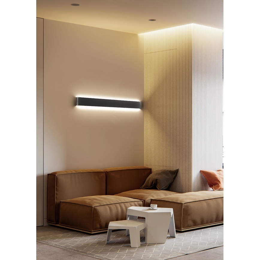 Azzardo AZ5341 - Aplique LED GALASSO LED/36W/230V 110 cm negro