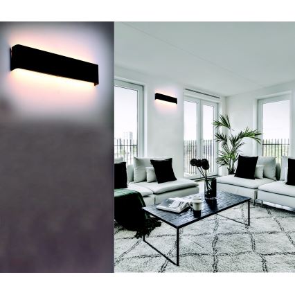 Azzardo AZ5342 - Aplique LED GALASSO LED/30W/230V 83 cm negro