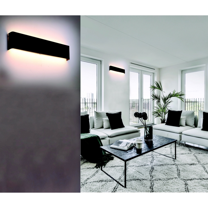 Azzardo AZ5342 - Aplique LED GALASSO LED/30W/230V 83 cm negro