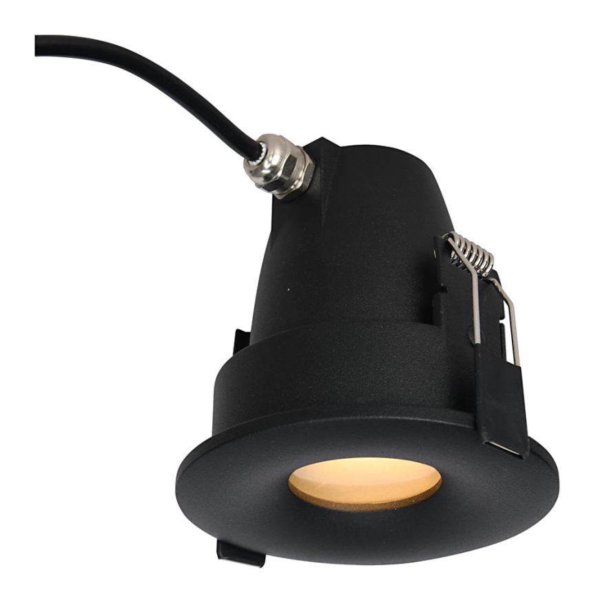 Azzardo AZ5390 - Lámpara empotrable de baño ROMOLO 1xGU10/50W/230V IP65 negro