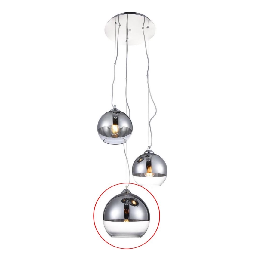 Azzardo - Vidrio de repuesto para lámpara de araña BALL - grande diá. 24 cm