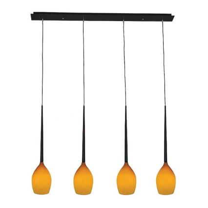Azzardo - Vidrio de repuesto para lámpara de araña IZZA - amarillo diá. 13 cm