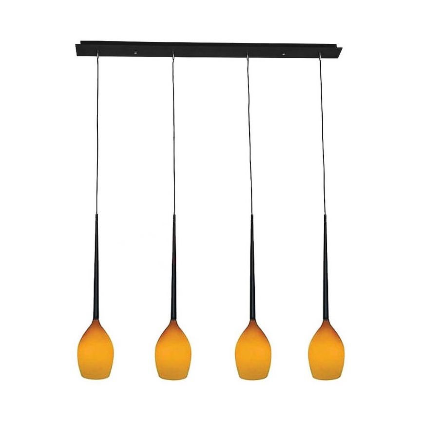 Azzardo - Vidrio de repuesto para lámpara de araña IZZA - amarillo diá. 13 cm